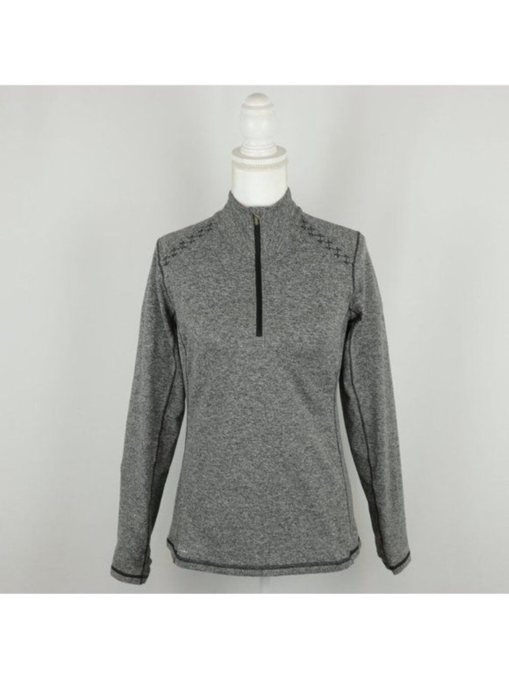 Saucony Runiwarm Women's Medium Gray 1/2 Zip Lightweight Athletic Pullover